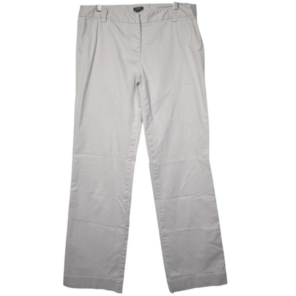 J. Crew‎ Women's Size 8T Addison Pants City Fit Beige Stretch Trousers Khaki